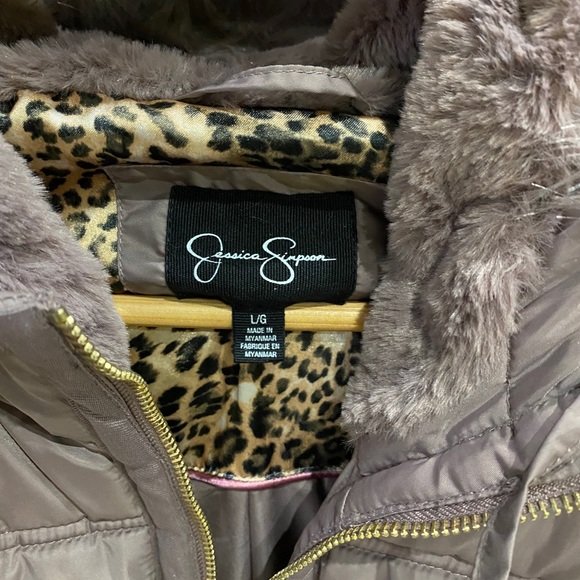 JESSICA SIMPSON / Mauve / puffer coat - Picture 3 of 10
